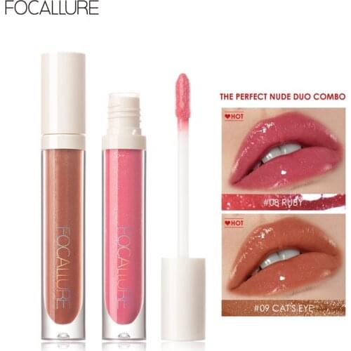 FOCALLURE Newest Plumpmax Nourish Lip Glow Shimmer Glossy All-Day Water Locking Glitter Makeup Lip Gloss