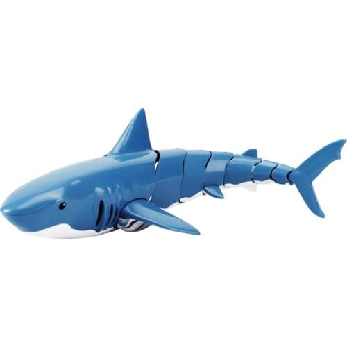 Hot RC Simulation Shark Toys 2.4G 4CH Waterproof Electric Remote Control Shark Boat Swimming Pool Bathroom Children Toys Gift