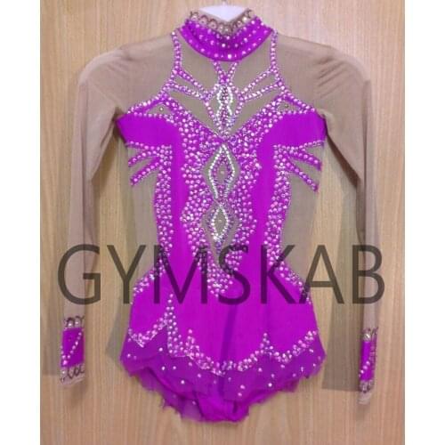 Graceful Gymnastics Rhythmic Dress Womens Girls Customized Gymnastics Costume 91015