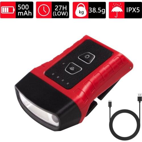 Bicycle Clip On Cap Light USB Rechargeable Waterproof COB LED Hat Light Flashlight Motion Sensor Headlamp for Fishing Camping