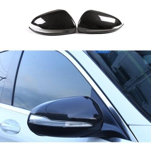 Carbon Fiber Right Drive Rearview Mirror Cover Trim for Mercedes Benz C E GLC S Cl W205 W213