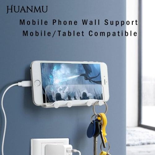 Mobile Phone Wall Bracket Wall Hanging Key Lazy Shelf Waterproof Wall Hanging Bedroom Kitchen Bathroom Multi-Function Support