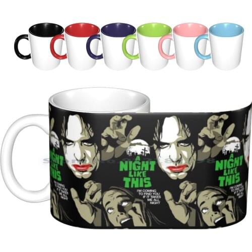 The Night Ceramic Mugs Coffee Cups Milk Tea Mug Goth Gothic Horror Terror Texas Chainsaw Massacre Doll Play Ghosts Exorcism