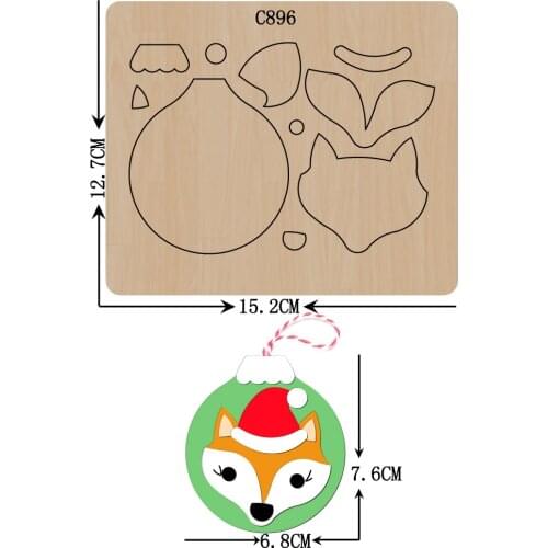 New Christmas ornaments Wooden die Scrapbooking C-896 Cutting Dies Multiple sizes