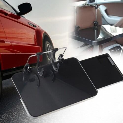 Portable Foldable Car Laptop Desk Stand Rear Seat Back Steering Wheel Notebook Tray Folding Table for Food Dining Drink Holder