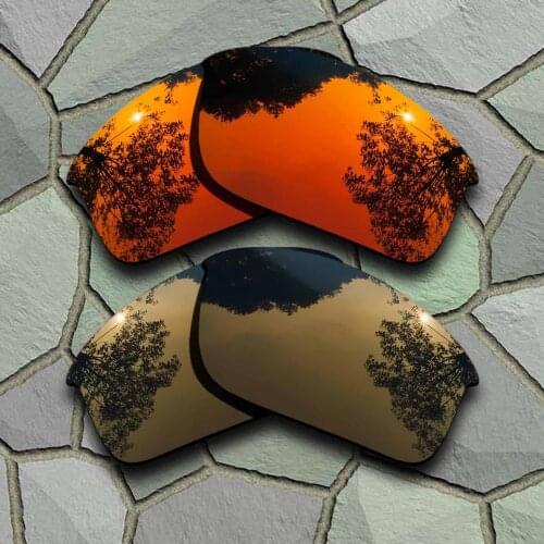Red Orange&Bronze Copper Sunglasses Polarized Replacement Lenses for Oakley Bottle Rocket