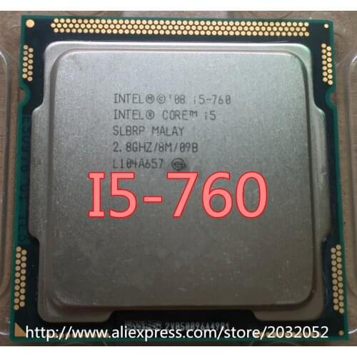 Intel Core i5-760 Processor 2.8 GHz 8MB Cache Socket LGA1156 45nm Desktop i5 760 CPU