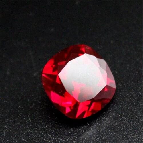 Ruby Square Faceted Gemstone Cushion Cut Ruby Gem Blood-red Ruby Multiple Sizes to Choose GR28