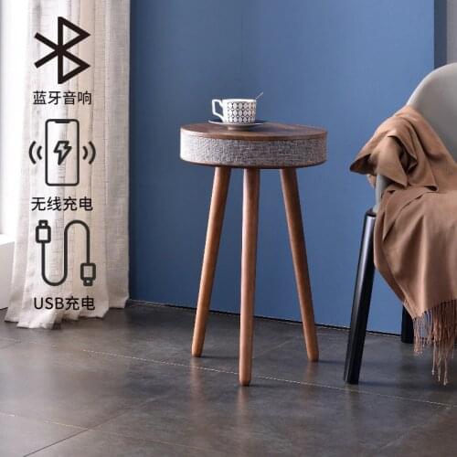 Smart Audio Tea Table Wireless Charging Bluetooth Tea Table Speaker Music Coffee Small Round Table Living Room Furniture