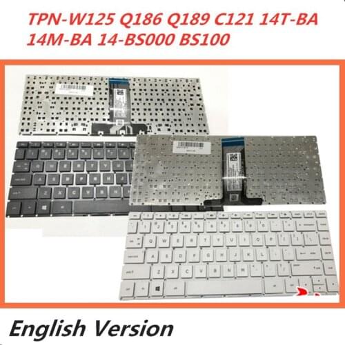 Laptop English Keyboard Notebook Replacement layout Keyboard For HP Q189 C121 14T-BA 14M-BA 14-BS000 BS100 TPN-W125 Q186