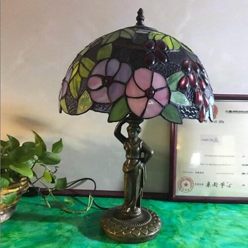 Mediterranean Retro Style Glass Turkish Mosaic Table Lamps Handworked Study Bedroom Home Art Decor Turkish Lamp