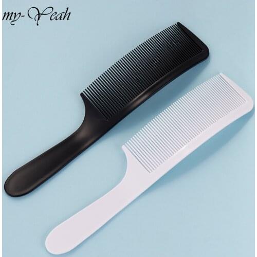 2 Colors Ultra Thin Hair Comb Antistatic Anti-Slip Handle S Arc Design Haircut Curved Comb Professional Salon Hairdressing Tools