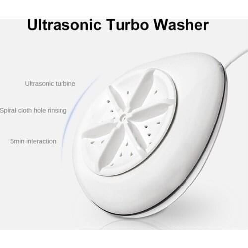 Mini Ultrasonic Washing Machine Portable for Travel Home Business Trip Turbo Washing Machine with USB Cable Convenient