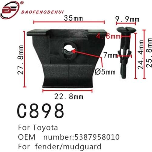 Fender Plug Screws Car Accessories For Toyota 5387958010 Mudguard Clips