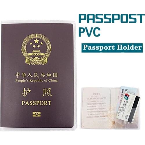 5pcs Second version Waterproof Transparent Passport Holder Card Holder PVC Waterproof Travel Passport Cover Credit Card Holder