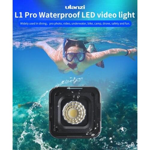 L1 Pro Waterproof Dimmer LED Video Light 5600K w 20 Color Filters Led Lamp for Drone DJI Osmo Pocket Gopro 7 DSLR Cameras