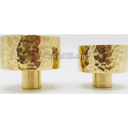 High Quality 2PCS Solid Brass Hammer Furniture Handles Drawer Pulls Cupboard Wardrobe Kitchen Wine Cabinet Pulls Handles & Knobs