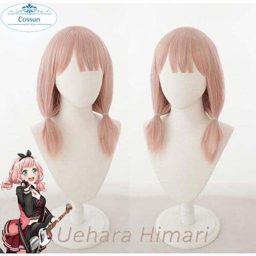 Uehara Himari Wig BanG Dream! Afterglow Cosplay Wig Synthetic Women Pink Hair Bandori Cosplay Uehara Himari