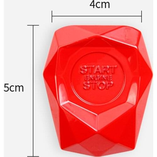 Alloy Car Engine Push Button Protection Cover Start Stop Engine Decorative Car Ignition Switch Cover Trim for Most Car Blue