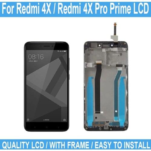 5.0 inch For Xiaomi Redmi 4X LCD Display Touch Screen With Frame For Redmi 4X Pro Prime Digitizer Assembly Replacement Parts