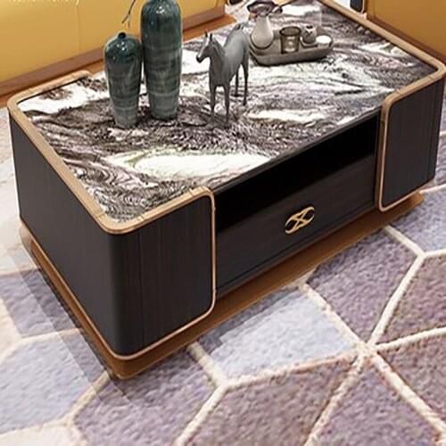 Coffee table simple large apartment Italian light luxury coffee table simple modern marble coffee table TV cabinet furniture