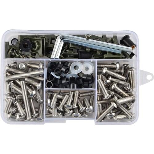 177PCS Stainless Steel Motorcycle Windshield Body Fairing Bolts Screws For KTM Honda Yamaha For Kawasaki Suzuki For BMW Ducati