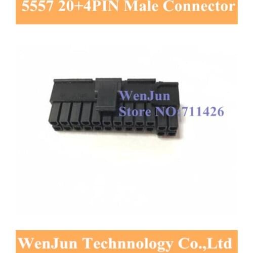 20+4 PIN 24Pin Male Housing for PC computer ATX graphics card GPU PCI-E PCIe Power Connector Shell Sliding Rail 5557