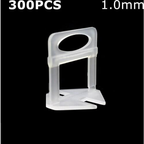 300 Pieces Tile Leveling System White Clips, Tile Gap Wider 1MM, Ceramic Tile Leveler Spacer, Alignment Tools for Floors