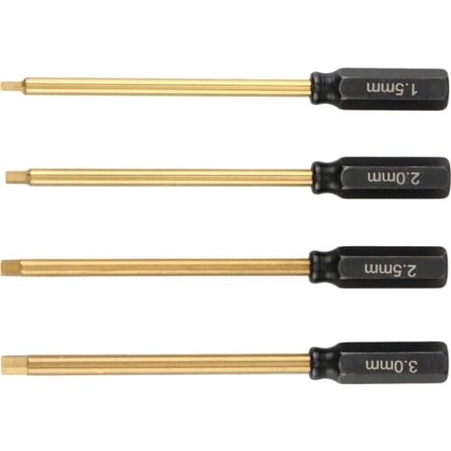 4Pcs Metal Hexagonal Wrenches Screw Drivers Tools Kit for RC Helicopter Models 1.5mm 2.0mm 2.5mm 3.0mm
