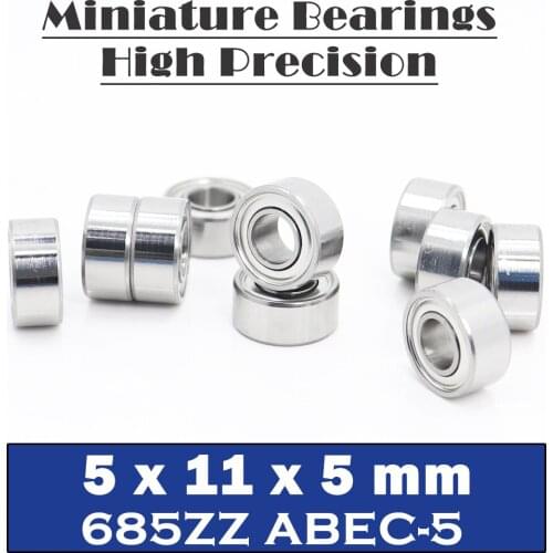 685ZZ Bearing ABEC-5 10PCS 5x11x5 mm Miniature 685 ZZ Ball Bearings 618/5ZZ EMQ Z3V3 Quality