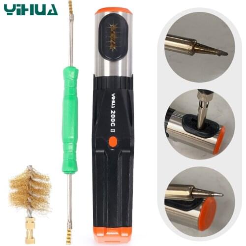 YIHUA 200C-II Automatic soldering iron tip cleaner Iron Tip Dross Cleaner Cleaning Steel Ball tools