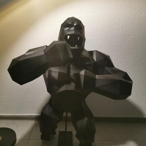 KING Gorilla KONG Monkey Ape Man Caesar 3D Paper Model Papercraft Art Decoration DIY Paper Statue Shooting Props Shop Decoration