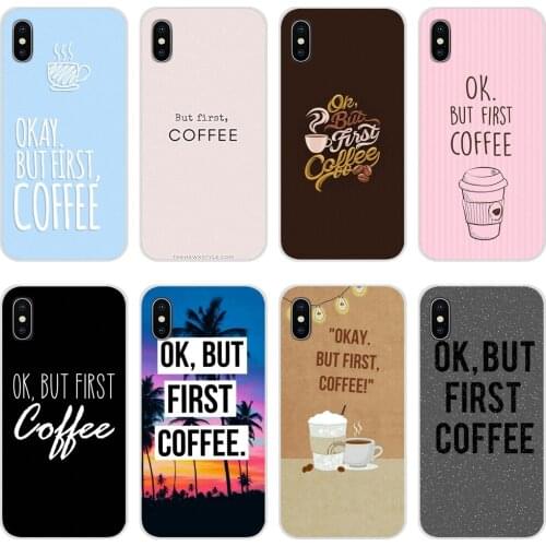 Ok But First Coffee Book Accessories Phone Shell Covers For Huawei Y5 Y6 Y7 Y9 Prime Pro GR3 GR5 2017 2018 2019 Y3II Y5II Y6II
