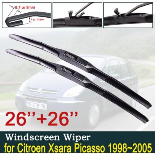 For Citroen Xsara Picasso 1998~2005 Car Wiper Blade Front Windscreen Windshield Wipers Car Accessories ( NOT SIDE PIN ) 2004