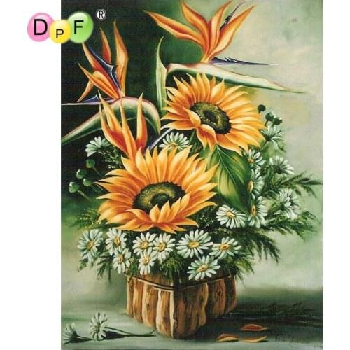 DPF Diamond painting cross stitch Sunflower diy diamond painting round diamond painting embroidery mosaic decoration art gift