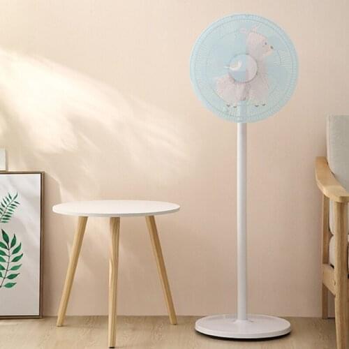 E8BD Cartoon Safety Mesh Fan Cover 16"/18" Fan Dust Cover Kid Finger Protector Fan Guard Mesh Cover Summer Dustproof Washable
