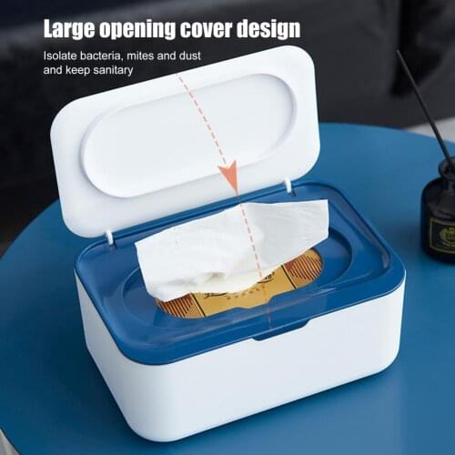Flip Lid Design Wet Tissue Box Dust-proof PP Baby Wipes Paper Dispenser Napkin Case Home Decor