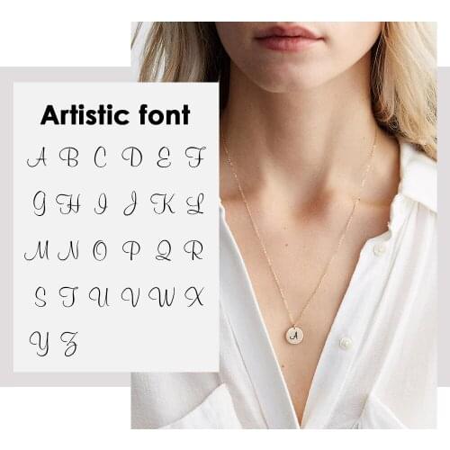 JUJIE custom necklace letter Stainless Steel necklace ladies collares Necklace Jewelry Exquisite Fashion Necklace women