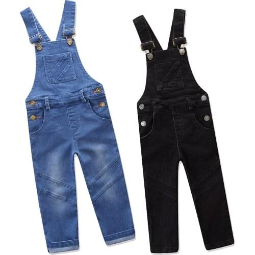 Toddler Boys Girls Overalls Baby Boy Girl Suspender Trousers Fashion Cowboy Overalls Jeans Pure Color Pants Kids Clothes