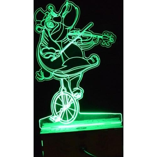 Crocodile 7color changing 3D Bulbing Light visual illusion LED lamp action figure puzzle Jigsaw Luminous toys Educational Toys