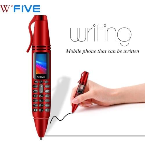 SERVO K07 0.96inch Tiny Screen Pen mini Mobile phone Dual SIM Card Bluetooth Dialer Cellphone with Flashlight Recording Pen