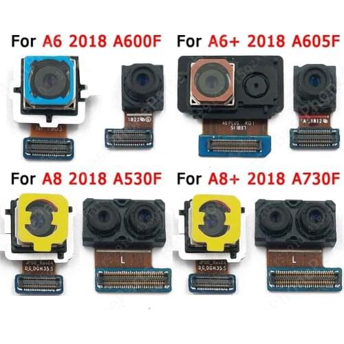 Original Rear Front Camera For Samsung Galaxy A6 A8 Plus 2018 Backside Selfie Back Frontal Facing Camera Module Spare Parts