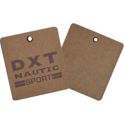 Recycled High quality kraft hang tag for jeans with eyelet