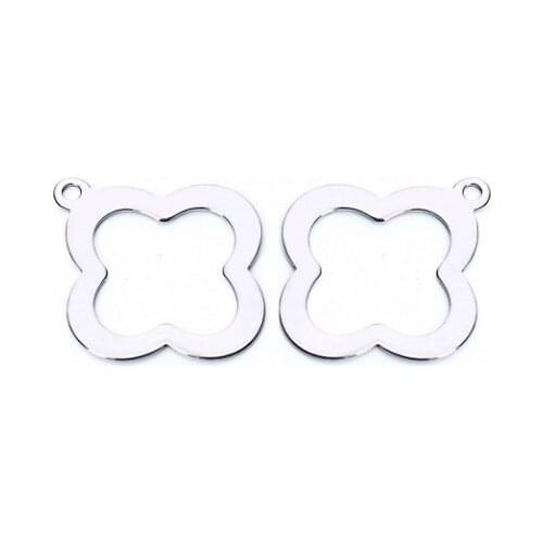 20pcs/lot 18mm petal Connector Metal Alloy Pendant For DIY bracelet Jewelry Making fg45