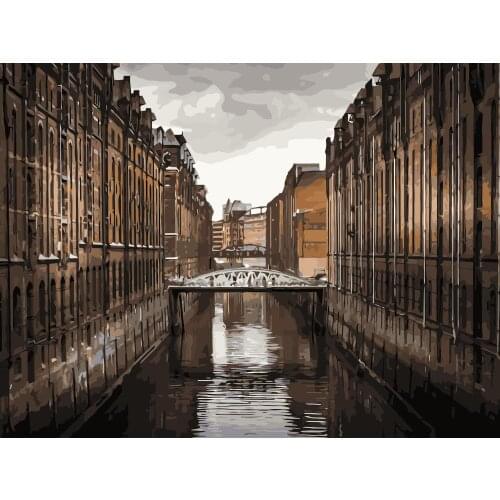 PX-36 Elster landscape painting coloring by numbers digital Hand-painted canvas painting for home decor