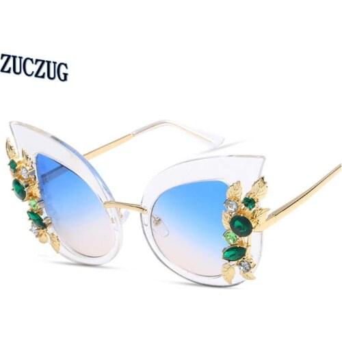 GIRL Women Cat Eye Sunglasses Vintage Brand Designer Crystal Diamond Oversize Frame Ladies Sun Glasses Oculos De Sol Feminino
