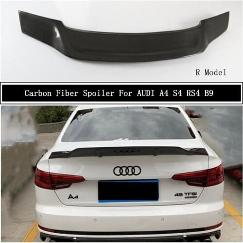 Carbon Fiber Spoiler For AUDI A4 S4 RS4 B9 2017 2018 2019 2020 2021 Wing Lip Spoilers High Quality R Car Accessories