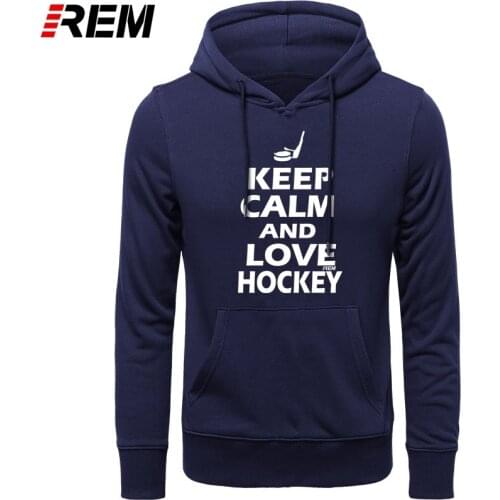 Keep Calm And Love Ice Hockeyer Canada Sportser Canadian Funny Humor Streetwear Cotton long Sleeve Hoodies, Sweatshirts