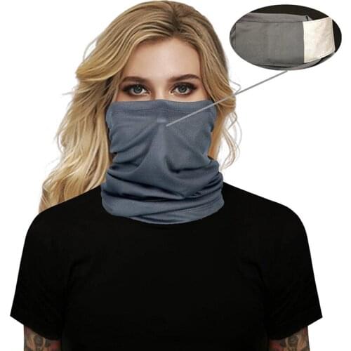 Windproof Cycling Face Neck Gaiter Bandana Solid Summer Anti Dust Fishing Scarf Anti UV Hiking Muffler Breathable Muffle Unisex