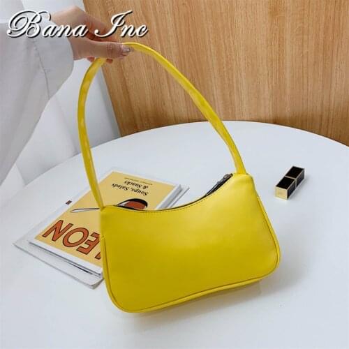 Vintage Hobe Small Shoulder Bag Luxury Brand Subaxillary Bags Female Retro Handbag Solid Color Women Purses Trendy Phone Pouch